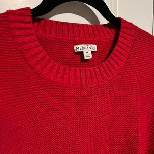 J. Crew Women's Red Crew Neck Sweater